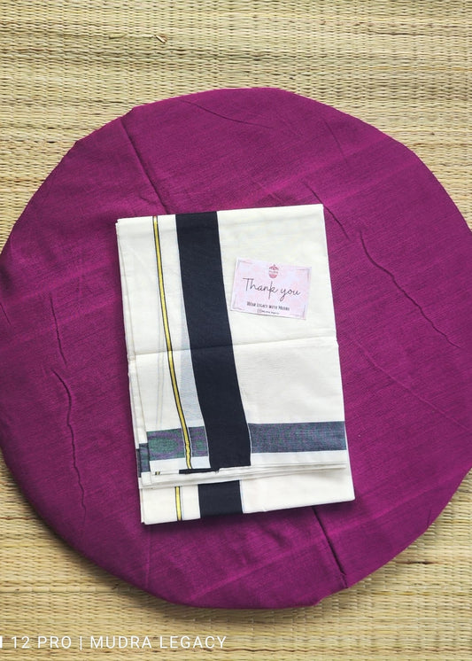 Black Kattikkara Double Mundu