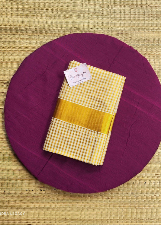 Checked Tissue Set Saree