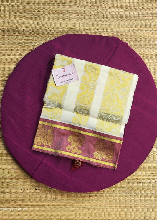 Designed Red Tissue Set Saree