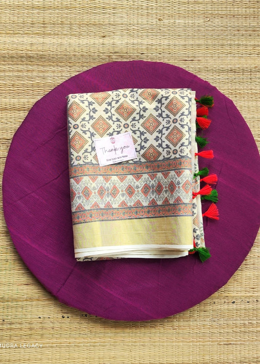 Digital Print Tissue Set Saree