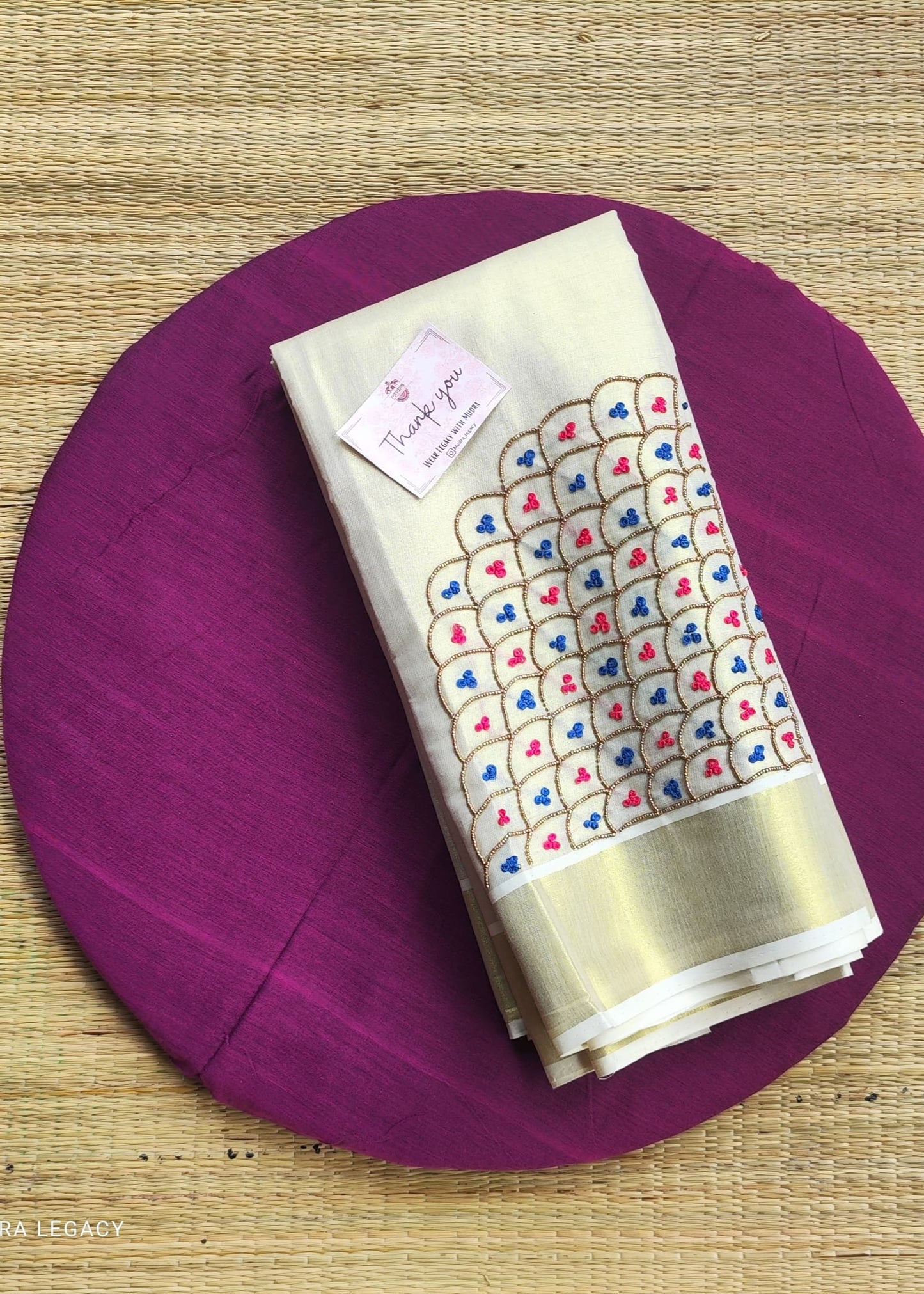 Embroidered Tissue Set Saree